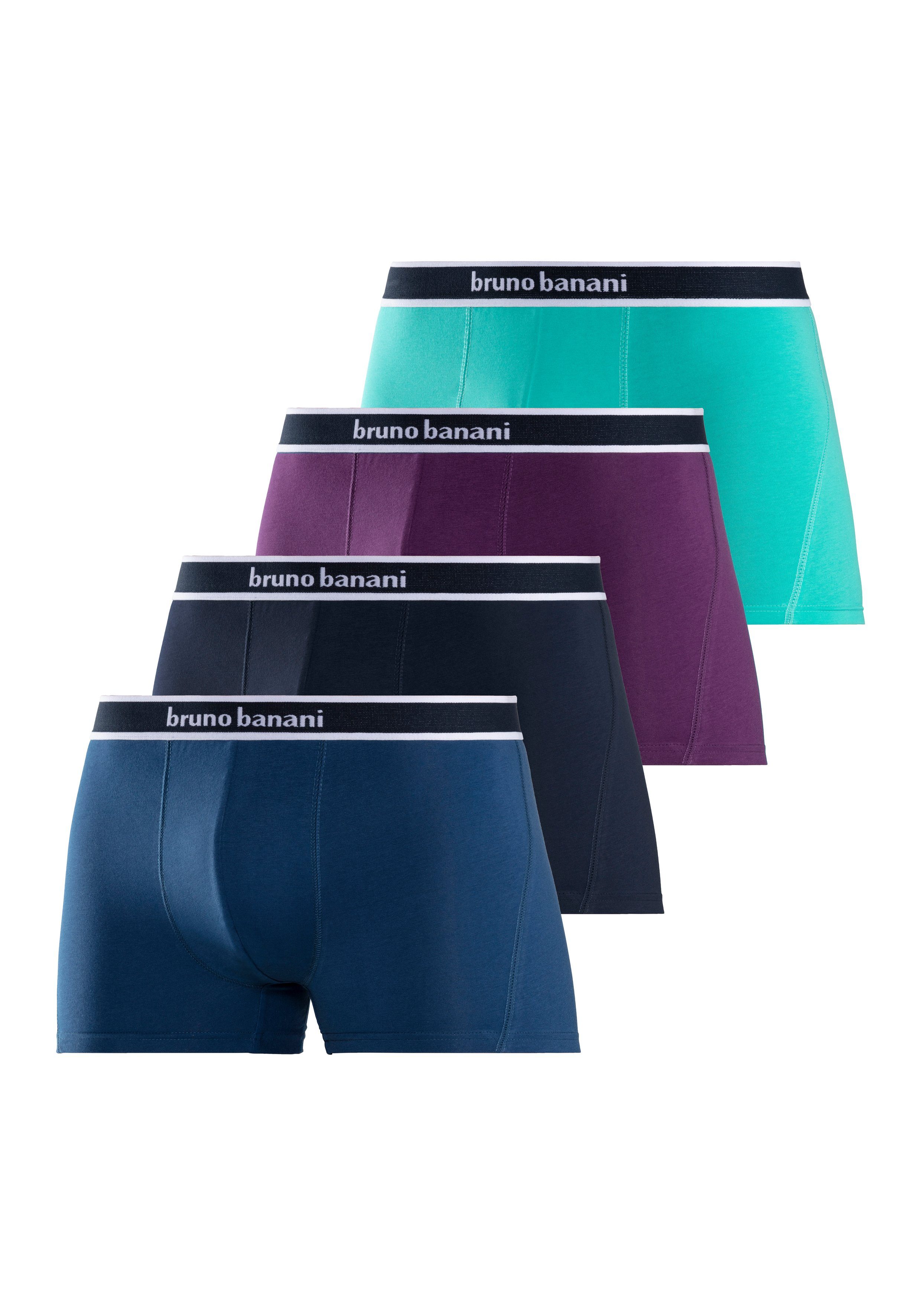 Bruno Banani Boxer Boxershorts für Herren (4er Pack) mit Steifen und Logo im Bund – Bild 2 von 5