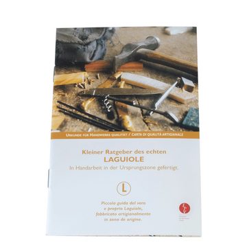 Laguiole en Aubrac Taschenmesser Thuja, original mit Zertifikat, Handarbeit, 10 cm Klinge, mit Leinentasche