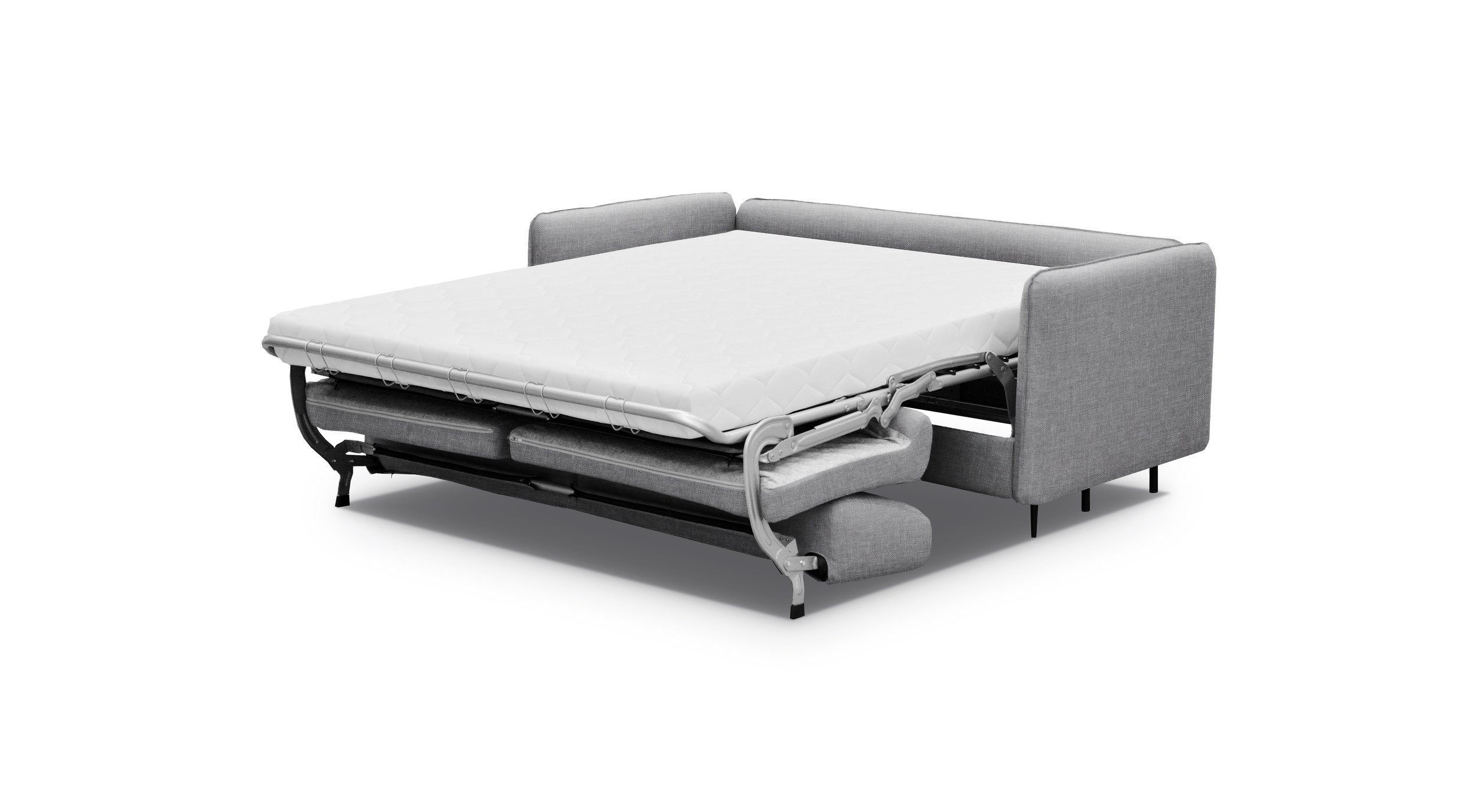 im Design, Modern mit Metall frei 2-Sitzer, Sofa, Raum Arnold, Bettfunktion, stellbar, 3-Sitzer Stylefy