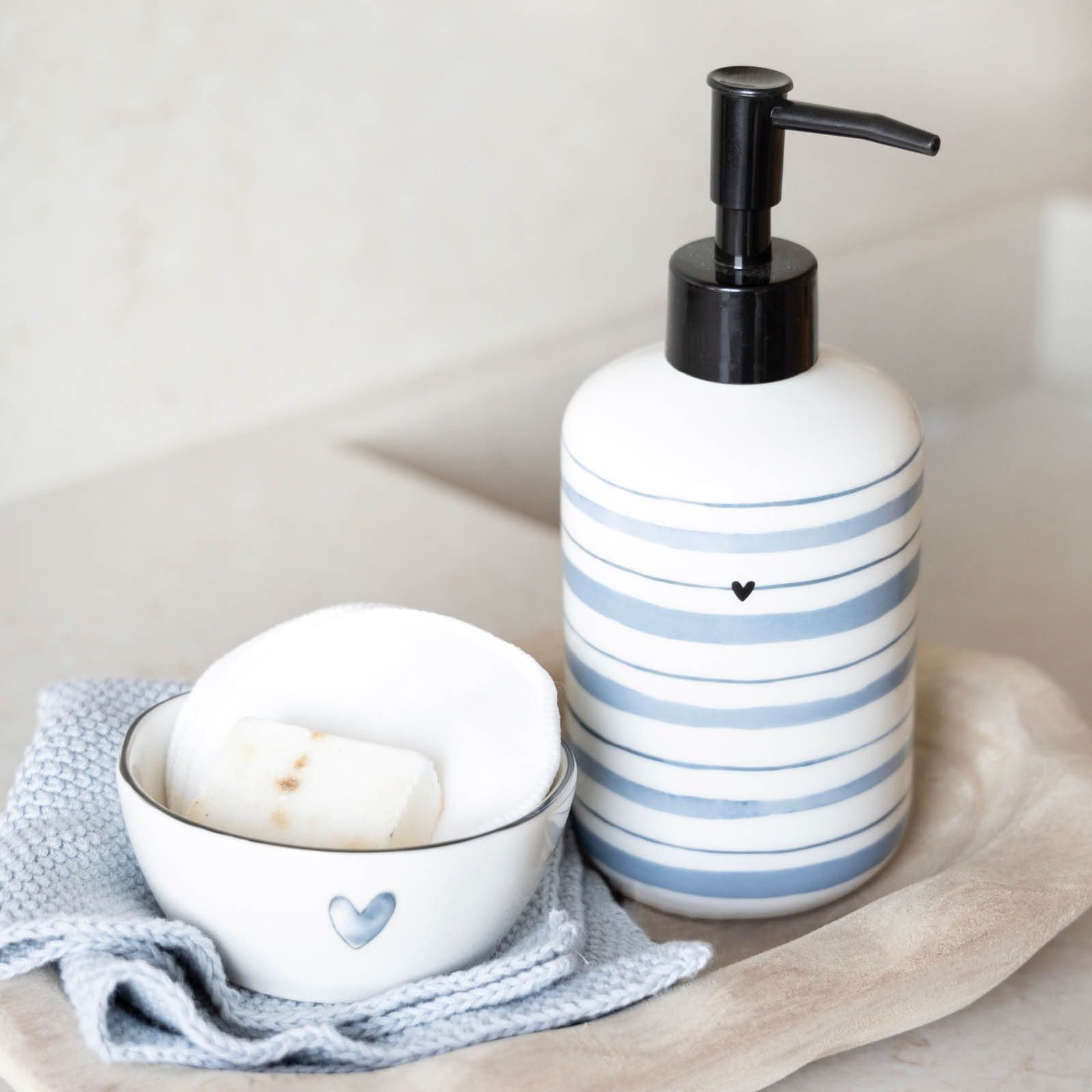 Bastion Collections Seifenspender Weiß, Durchmesser 7.5 cm, Farbe: Weiß, Mo günstig online kaufen