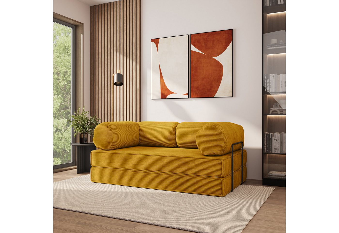 Masseno Sofa ALVIO mit Schlaffunktion, Schlafsofa, Schaumstoffsofa