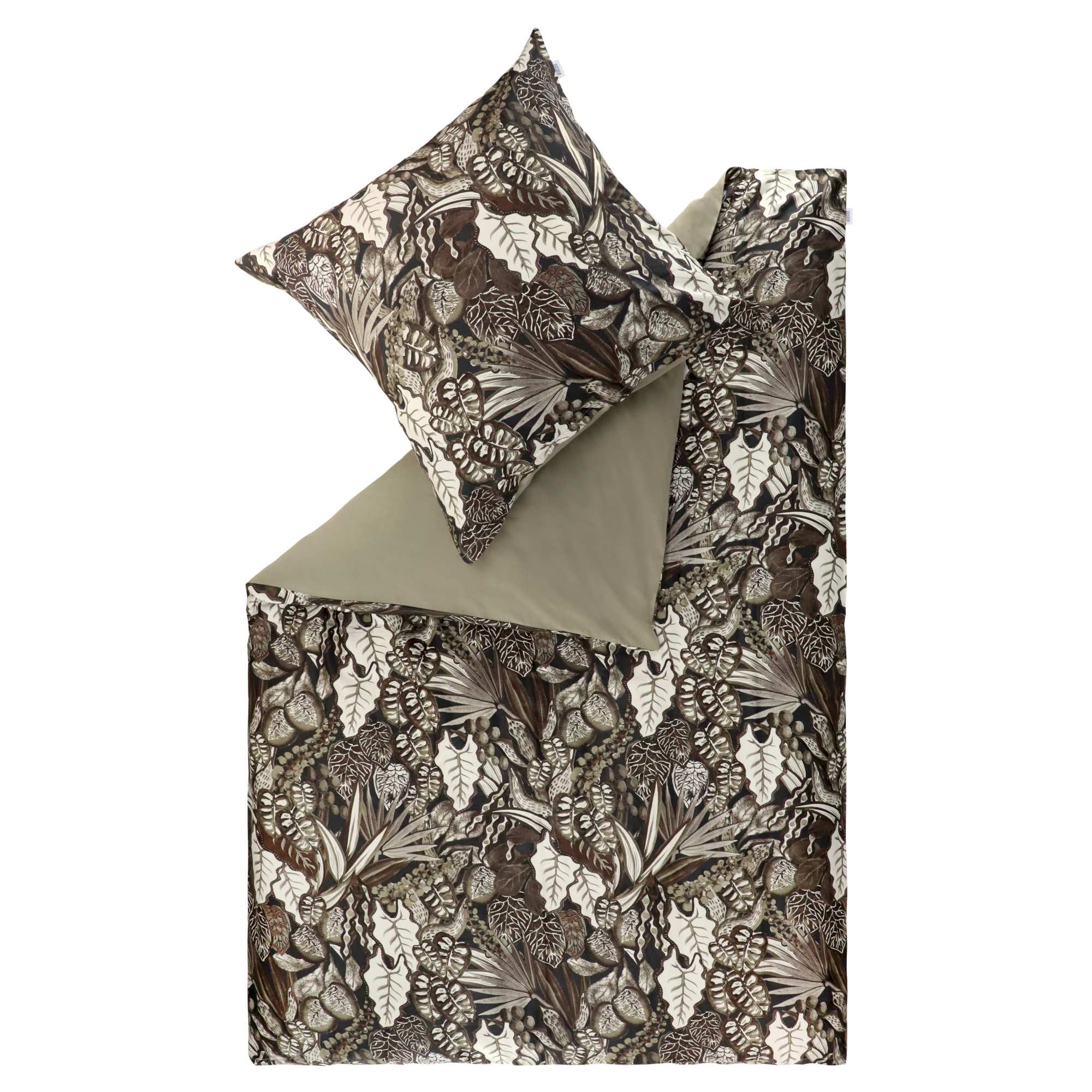 SCHÖNER WOHNEN-Kollektion Bettwäsche GIARDINO Satin Bettwäsche, Baumwolle, 1 teilig, 140 x 200 cm in Anthrazit