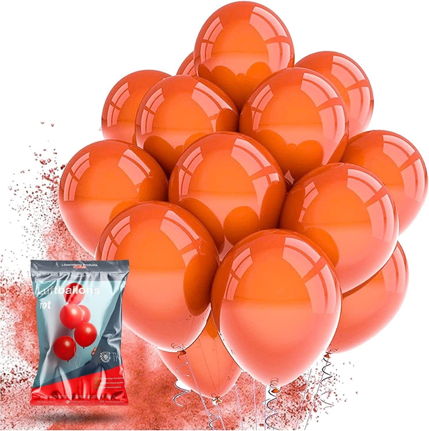 Dekotalent® Luftballon 100x Luftballons Ballons Luftballon Luft, Helium rot Hochzeit  Deko