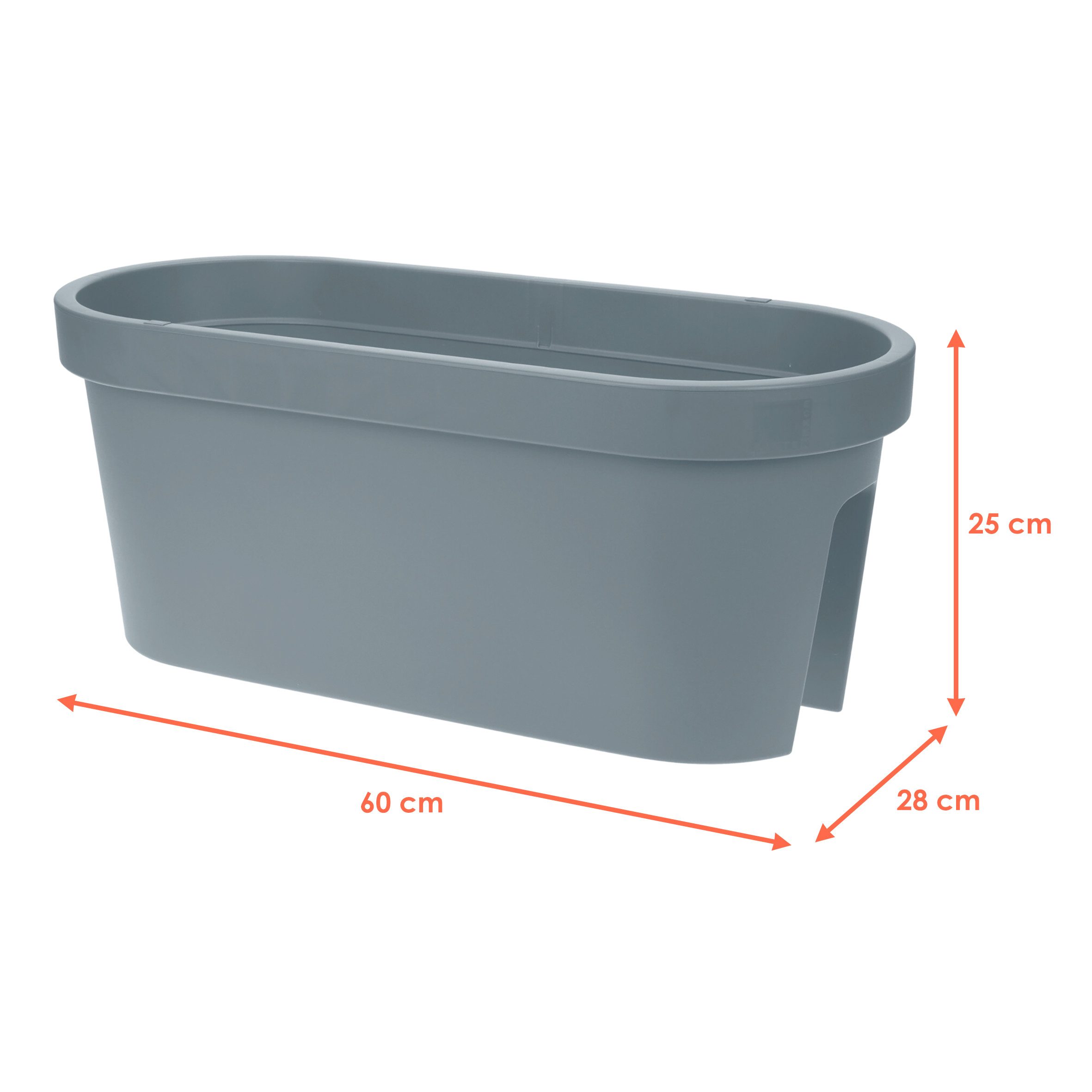 Spetebo Blumentopf Balkon Blumentopf OVAL - günstig online kaufen