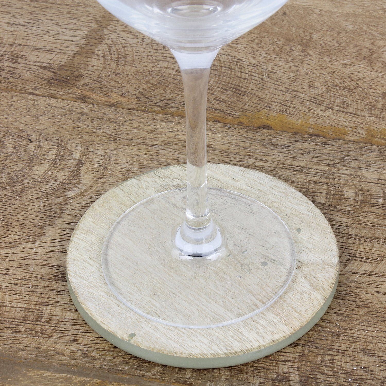 Macosa Home Getränkeuntersetzer Glasuntersetzer Untersetzer rund Holz Tischdeko Platzset, Zubehör für Flaschen Gläser Tassen, 8er Set, 8-tlg. – Bild 4 von 4