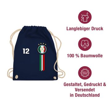 Shirtracer Turnbeutel 12. Mann Italien Emblem, 2024 Fussball EM Fanartikel