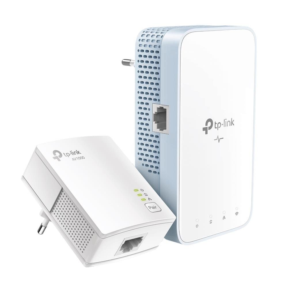 tp-link TL-WPA1000 KIT Netzwerk-Adapter, Powerline WiFi PLC AV1000 Mbps 750 Mbps WLAN Dualband 1 Gigabit-Port