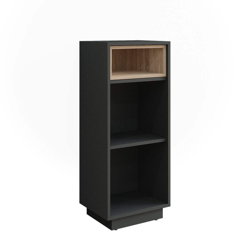 Vicco Midischrank Beatrice, Anthrazit/Sonoma, 38 x 93 cm mit 3 Fächern günstig online kaufen