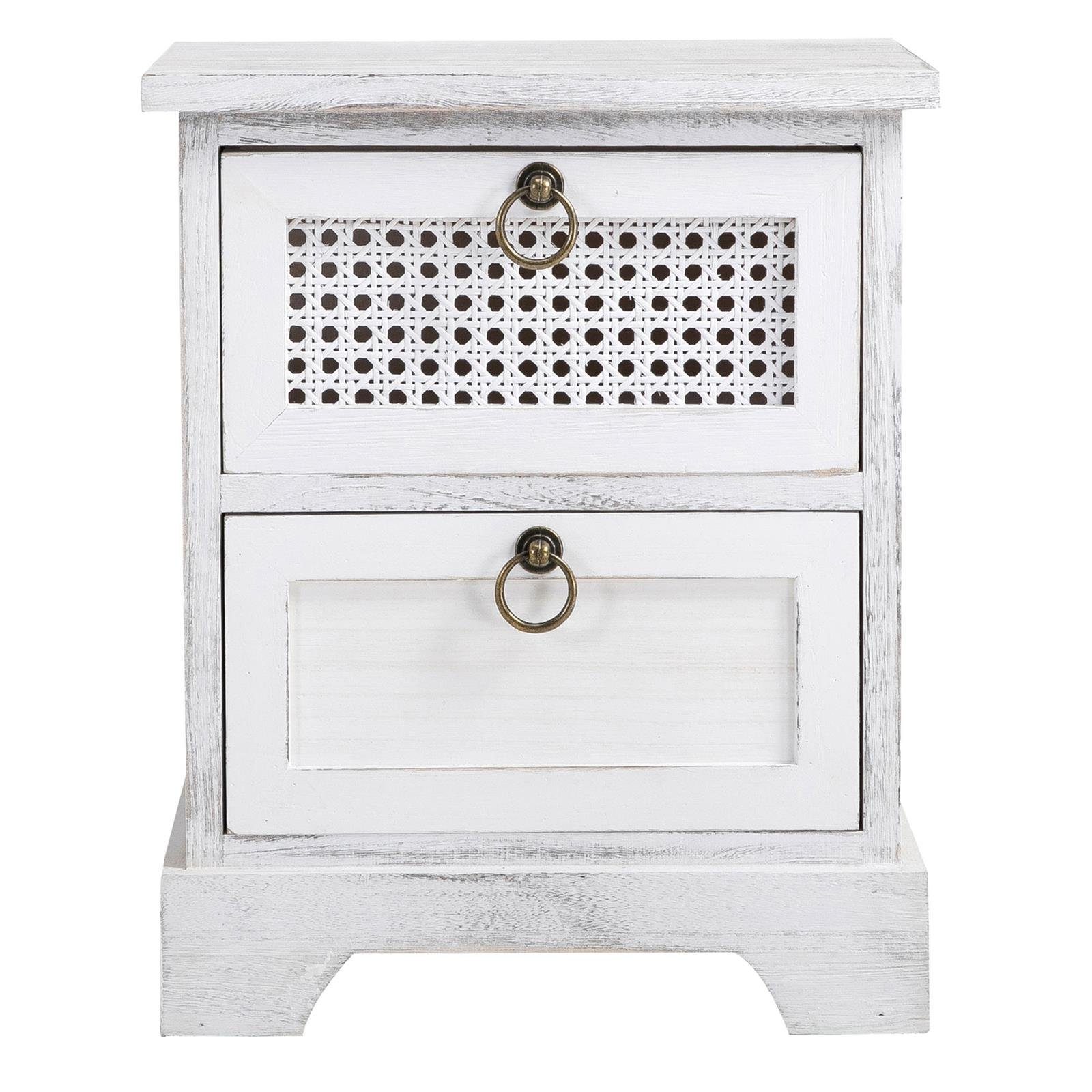 CARO-Möbel Nachtkommode IRMA, Nachttisch Nachtschrank Shabby Chic Vintage Konsole Kästchen Kommode