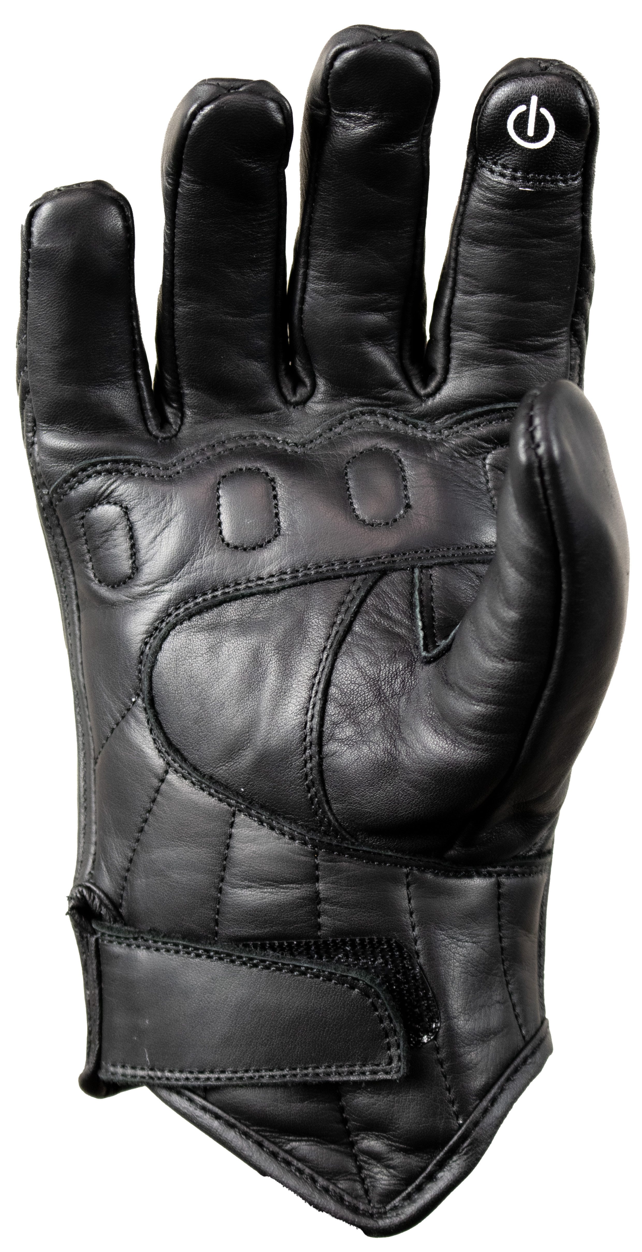 MDM Motorradhandschuhe Herren Motorradhandschuhe Leder Biker Retro Klassisch Stil Weiche Innenpolsterung für angenehmes Tragen auch auf langen Strecken – Bild 4 von 5