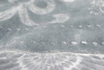Tagesdecke Tagesdecke Bettüberwurf Decke mit Ornamenten in grau silber, Teppich-Traum