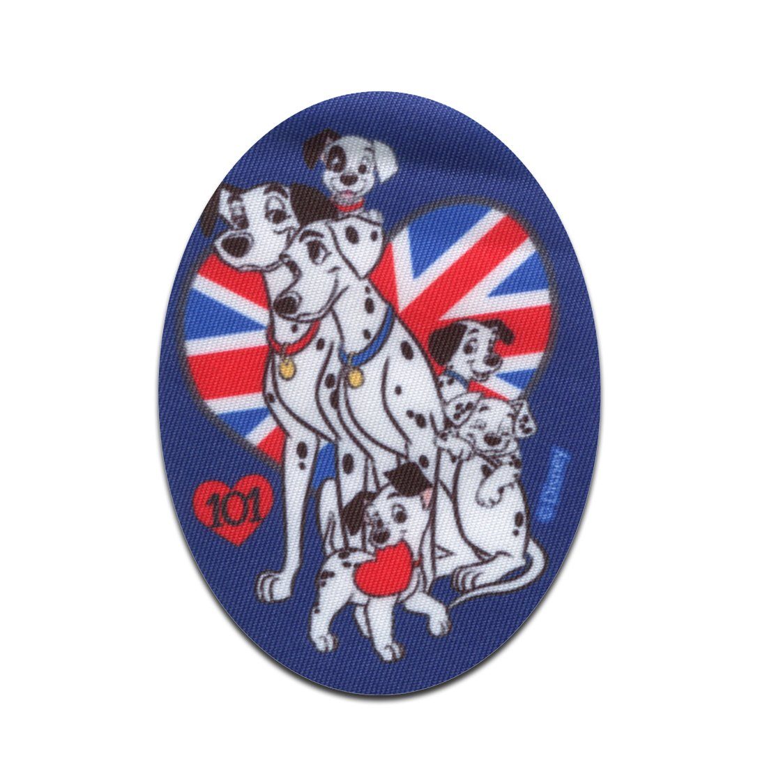 Disney Aufnäher Bügelbild, Aufbügler, Applikationen, Patches, Flicken, zum aufbügeln, Polyester, 101 Dalmatiner Gruppe UK - Größe: 11 x 8 cm