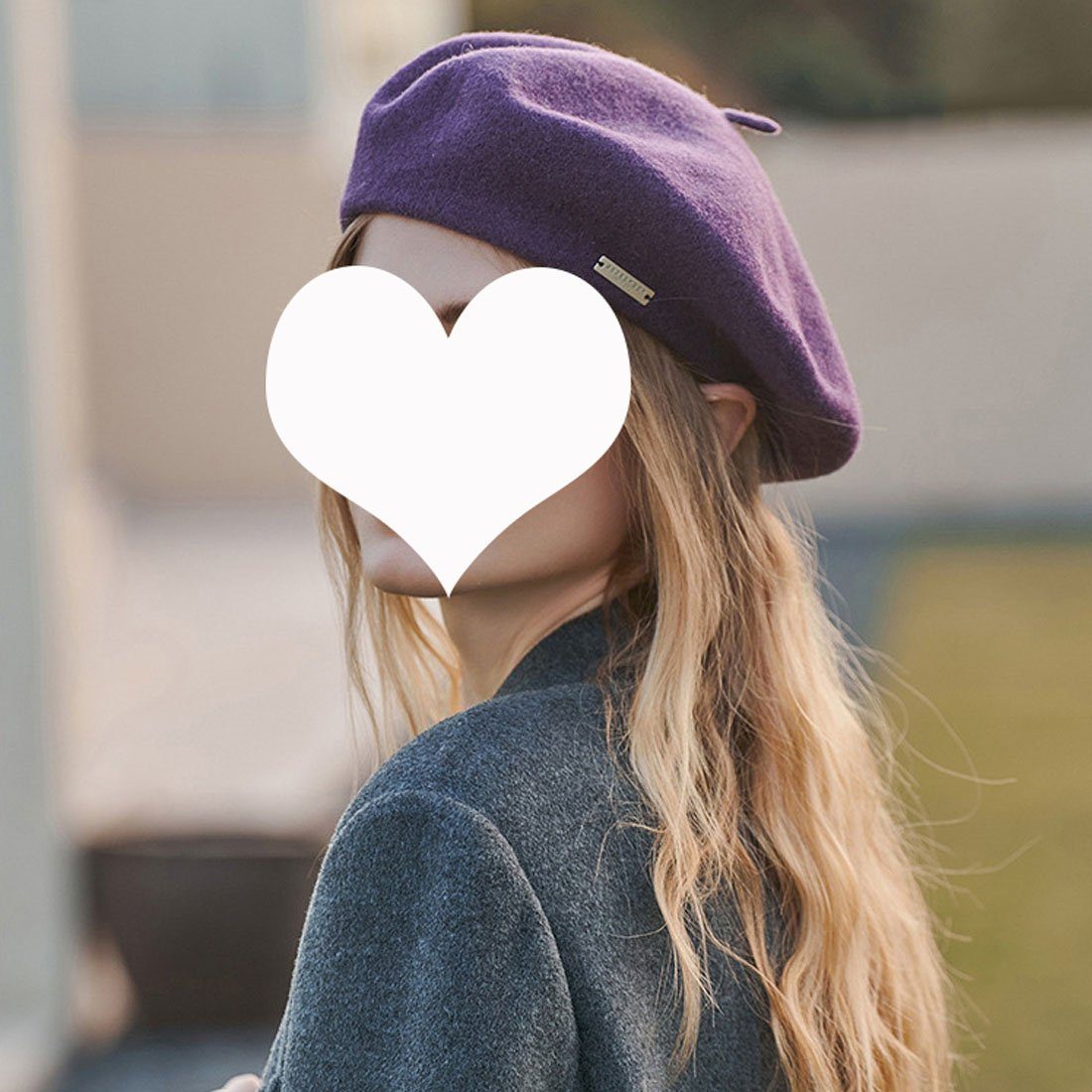 Beret, Herbst solide DÖRÖY verdickt Winter Baskenmütze Farbe Damen Französisch und Weiß Beret