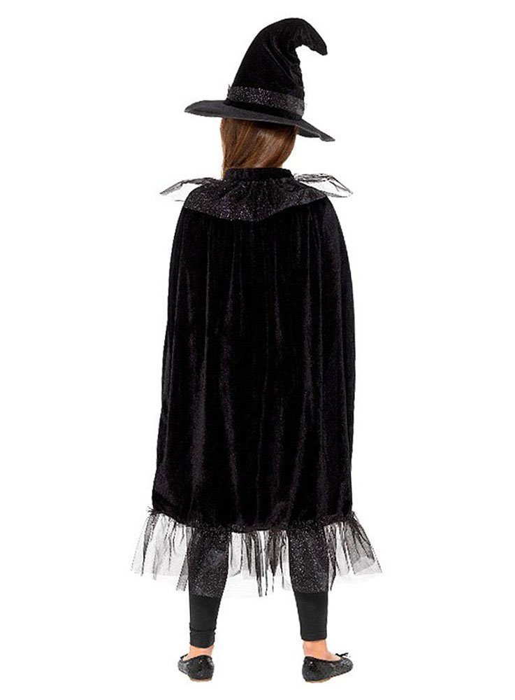 Smiffys Hexen-Kostüm Schwarze Hexe Set Karneval Faschingskostüm Kinder, Basis-Set als Grundlage für Dein Hexenkostüm