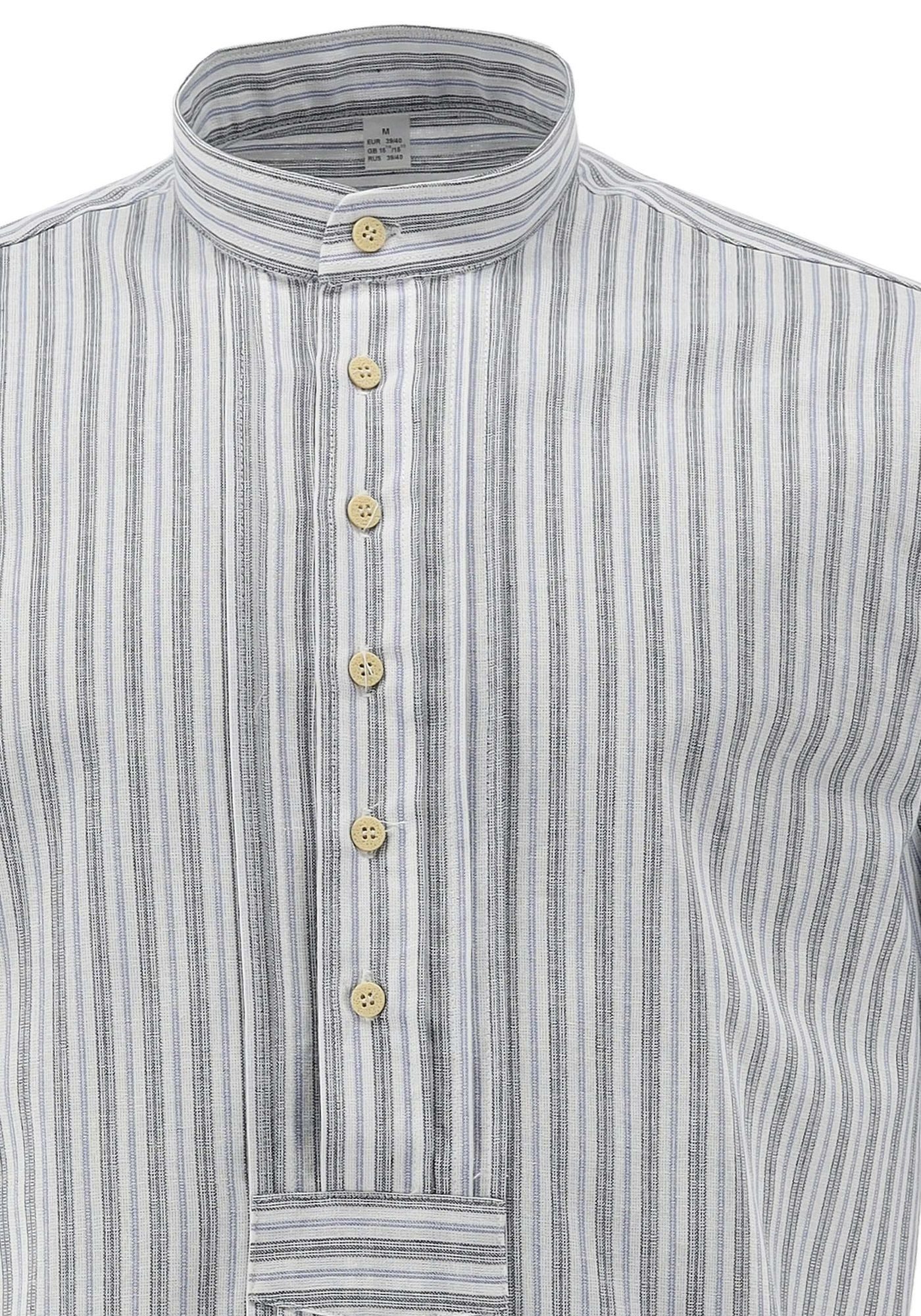 OS Trachten Trachtenhemd Xenara Regular Fit, Stehkragen, 1/1-Arm, Baumwolle, Biesen