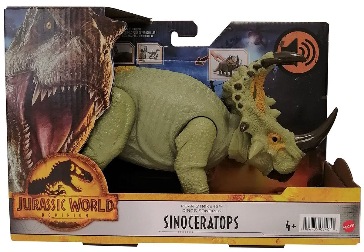 Mattel® Actionfigur Mattel HDX43 Jurassic World Dominion Sinoceratops Brüllattacke Urzeitm