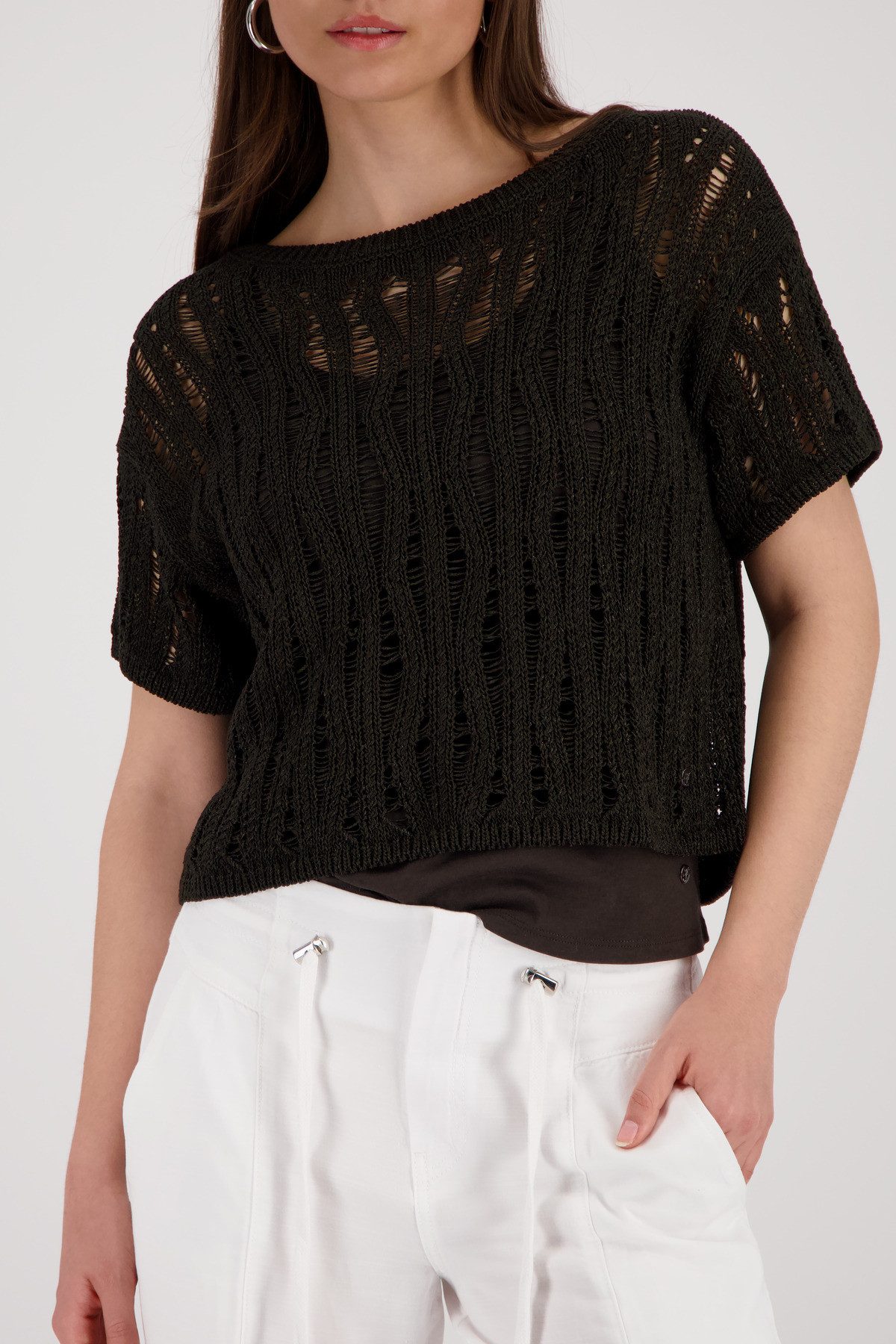monari Ajourpullover Pullover Ajour Regular fit mit Ajour-Strick