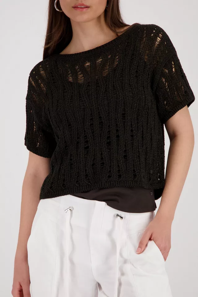 monari Ajourpullover Pullover Ajour Regular fit mit Ajour-Strick