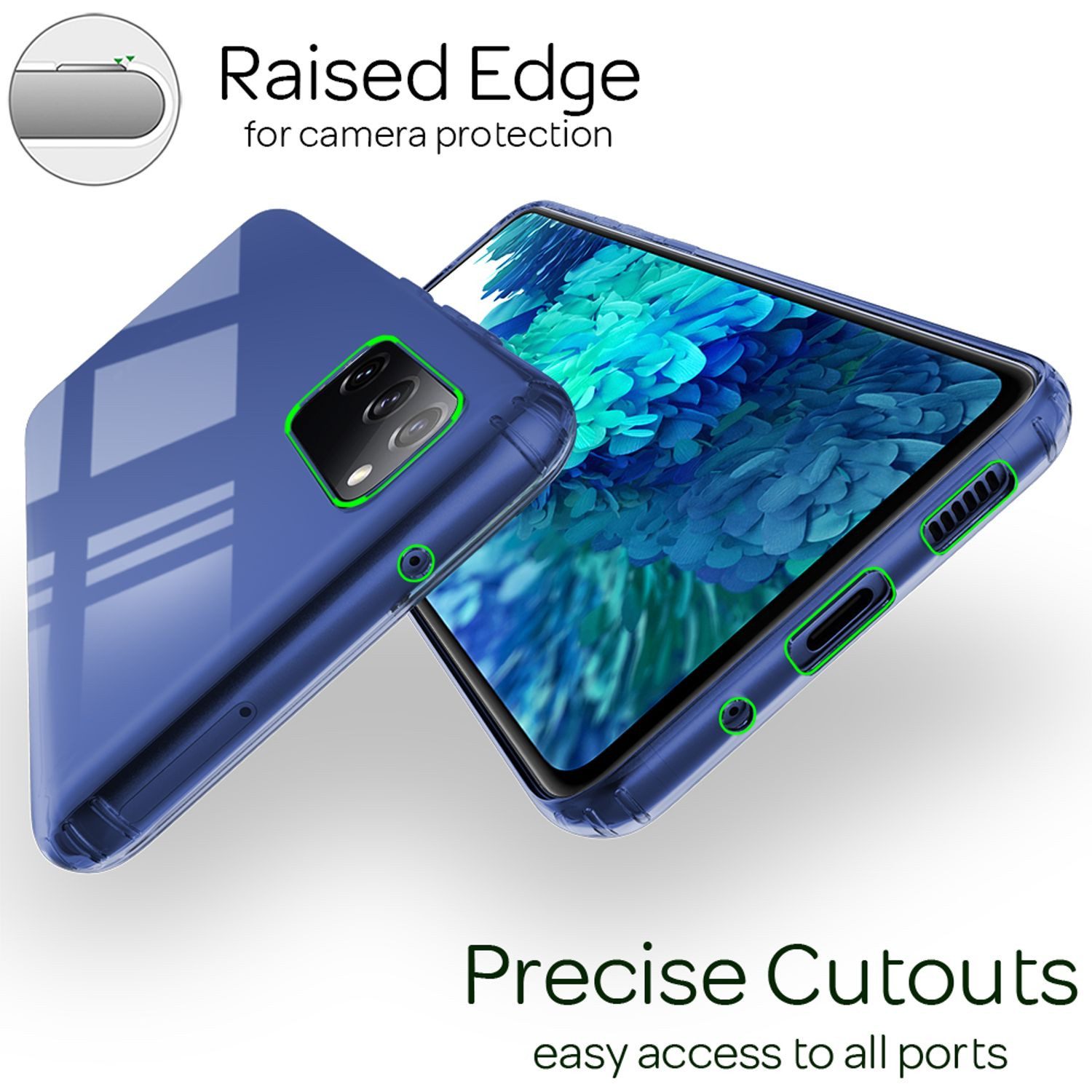 Nalia Smartphone-Hülle Samsung Galaxy S20 FE 16,5 cm (6,5 Zoll), Klare Hybrid Hülle / Harte Rückseite / Kratzfest / Super Transparent