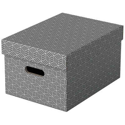ESSELTE Aufbewahrungsbox 3 Aufbewahrungsboxen HOME grau - medium