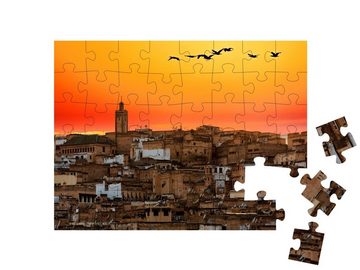 puzzleYOU Puzzle Sonnenuntergang in Fez, Marokko, 48 Puzzleteile, puzzleYOU-Kollektionen Marokko