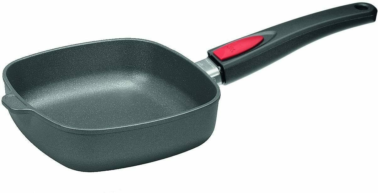 WOLL Servierpfanne Woll Gusspfanne Nowo Titanium viereckig abnehmbar alle Herdarten, (Gusspfanne)
