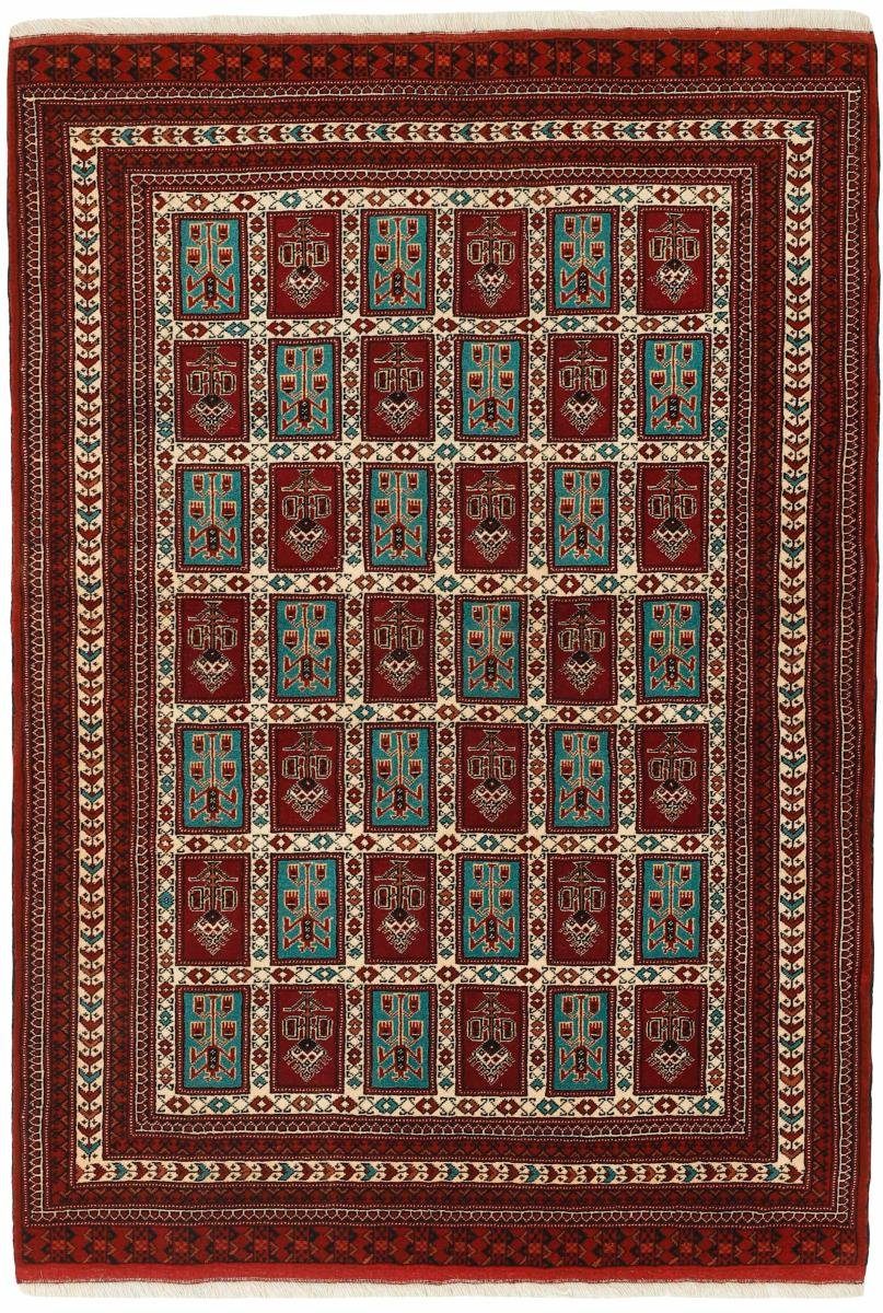 Orientteppich Turkaman 138x193 Handgeknüpfter Orientteppich / Perserteppich, Nain Trading, rechteckig, Höhe: 6 mm