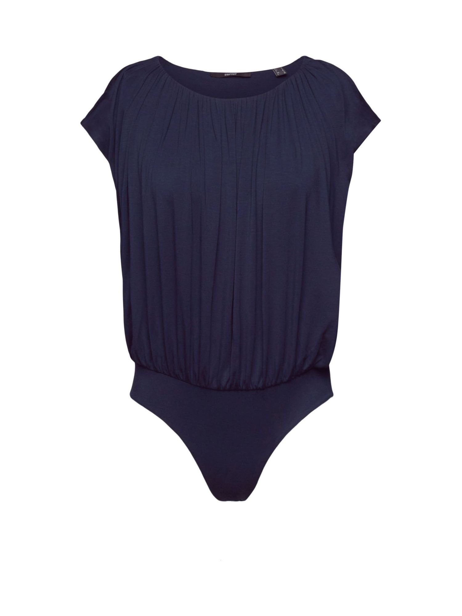 T-Shirt gerafften Esprit Body NAVY (1-tlg) Details mit Collection