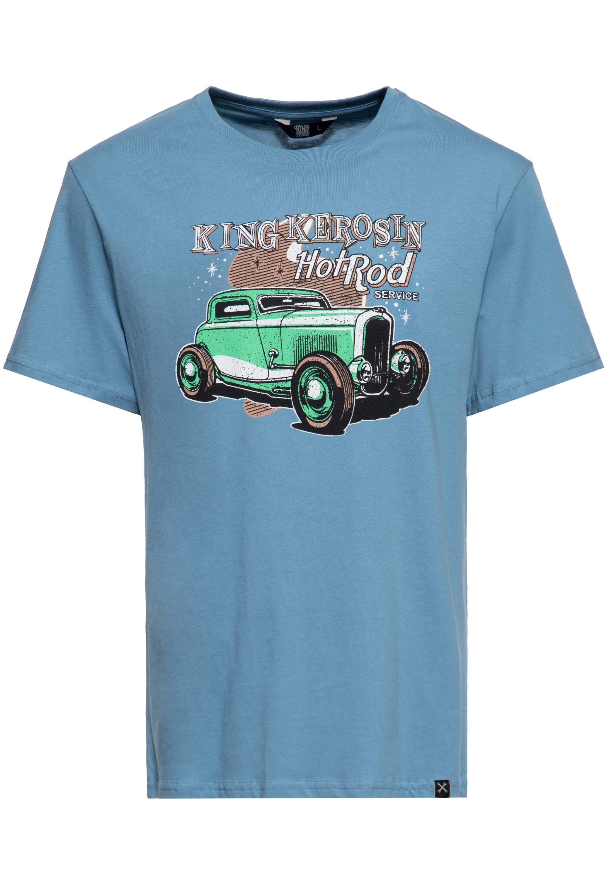 KingKerosin Print-Shirt Hotrod Service (1-tlg) mit Retro-Artwork Print