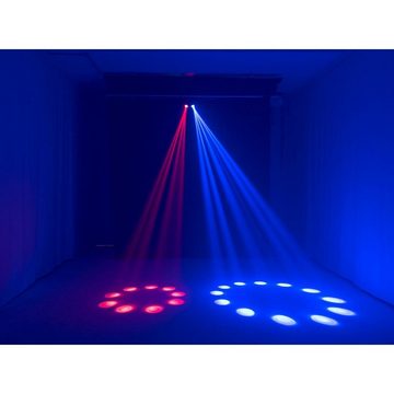 EUROLITE Discolicht PARTY Lichteffekt mit 2 Musterprojektoren und Stroboskop Hybrid Flower, RGB (rot, grün, blau)