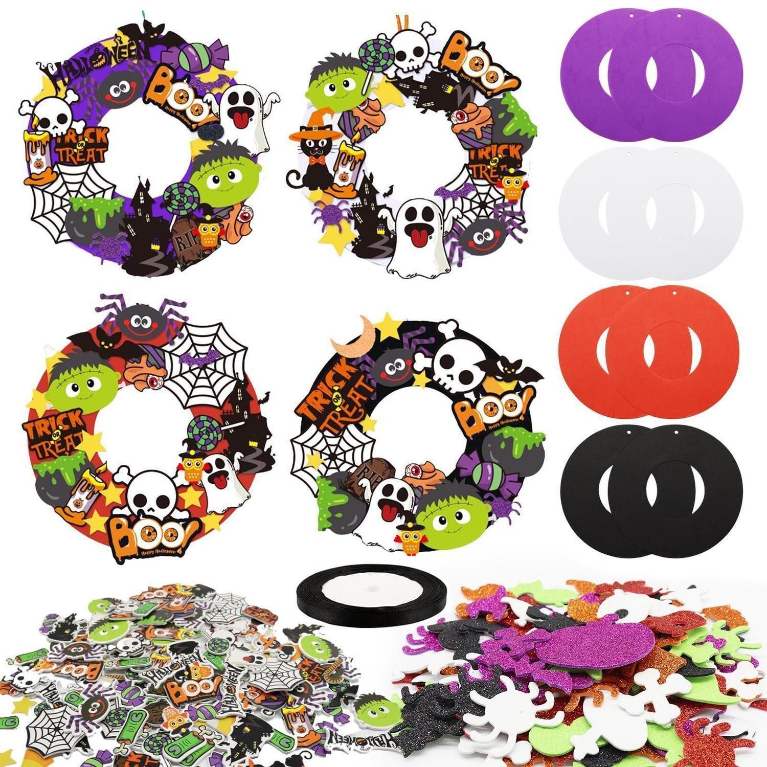 LuxusKollektion Kreativset Halloween Kranz Bastelset Kinder 8 Stk.