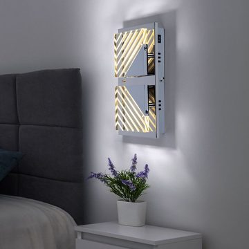 etc-shop LED Wandleuchte, LED-Leuchtmittel fest verbaut, Warmweiß, Wandleuchte Wandlampe Schlafzimmerlampe Küchenleuchte