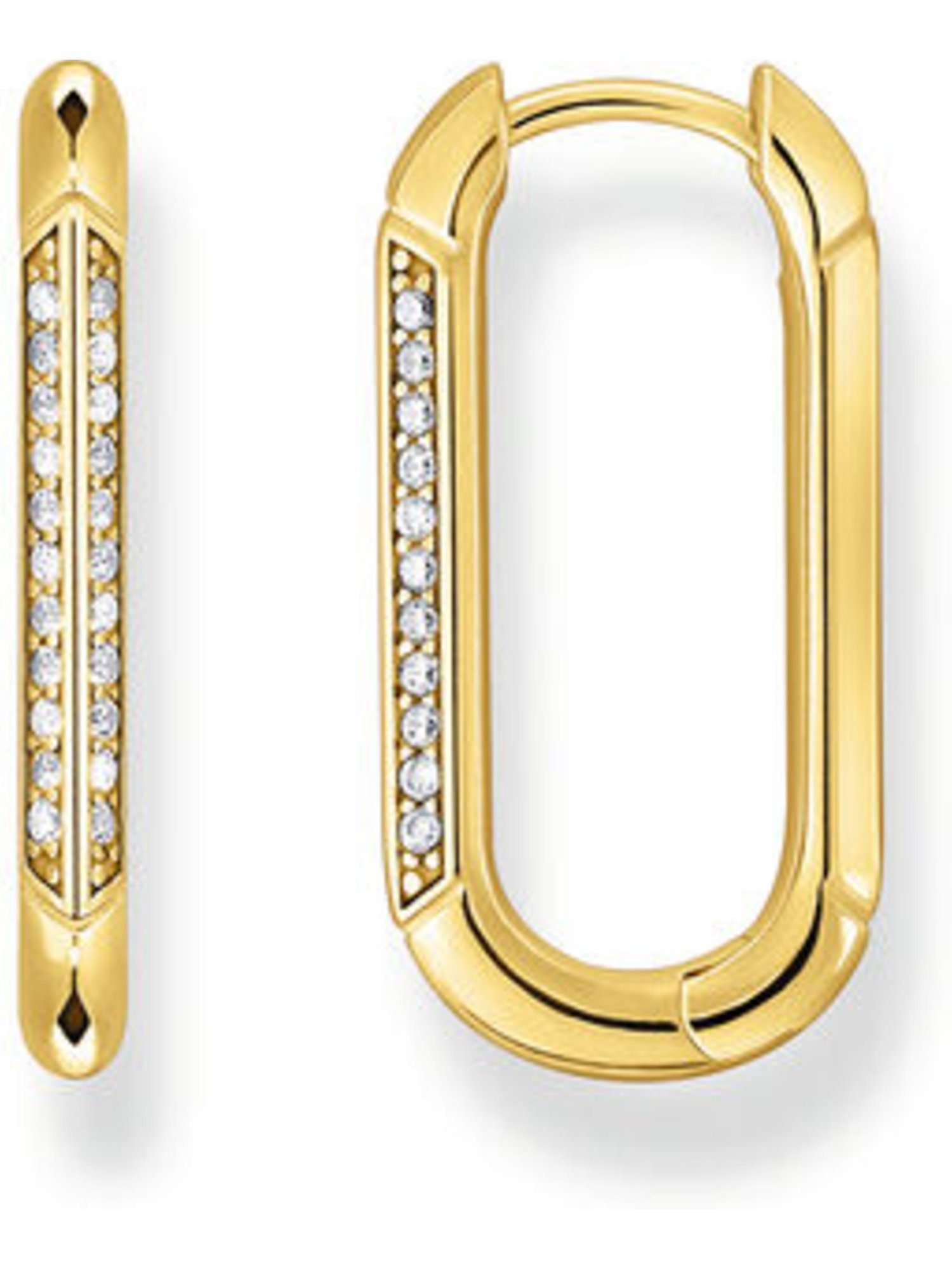 THOMAS SABO Paar Creolen Thomas Sabo Damen-Creolen 925er Silber Zirkonia (Paar)