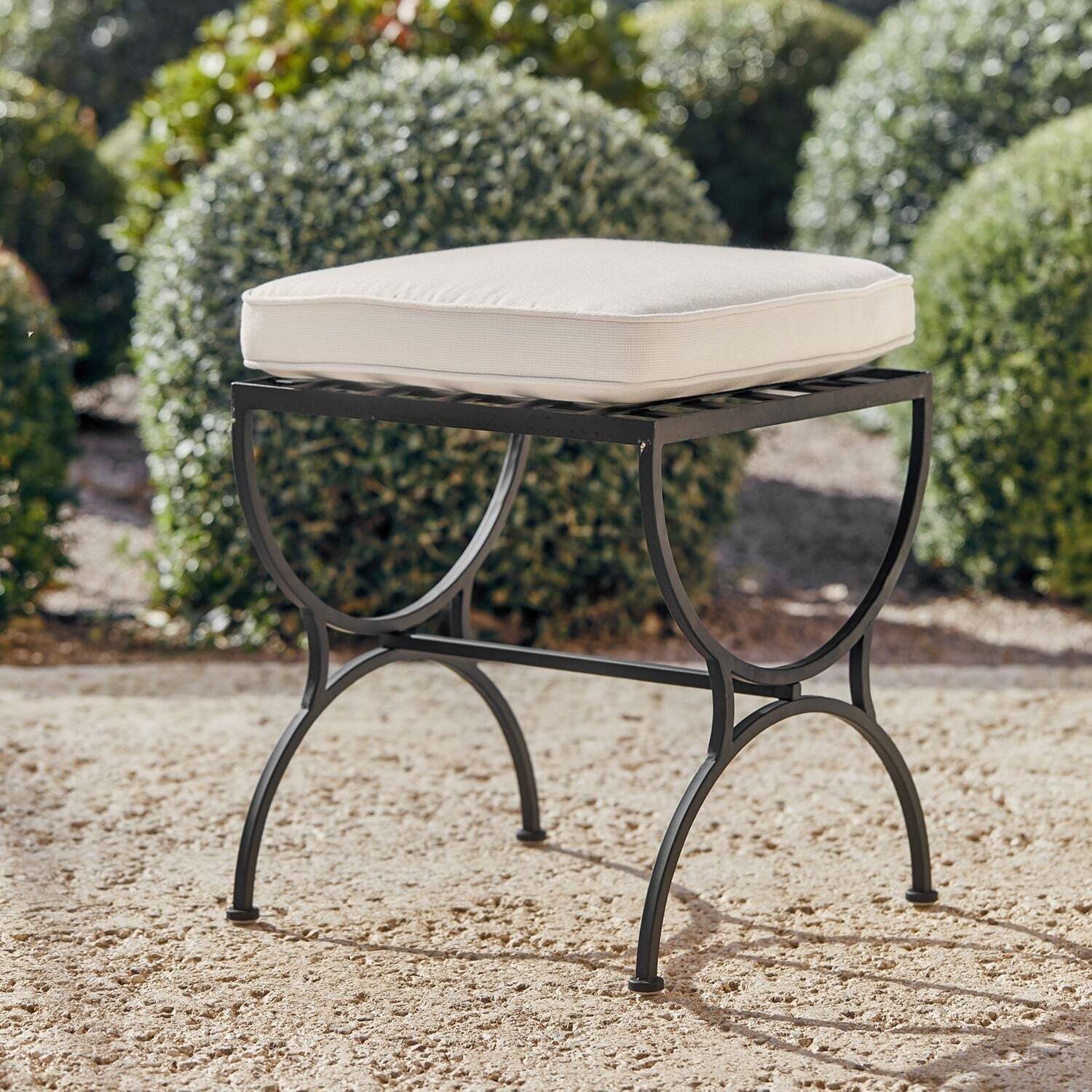 Mirabeau Gartenstuhl Hocker Terell schwarz günstig online kaufen