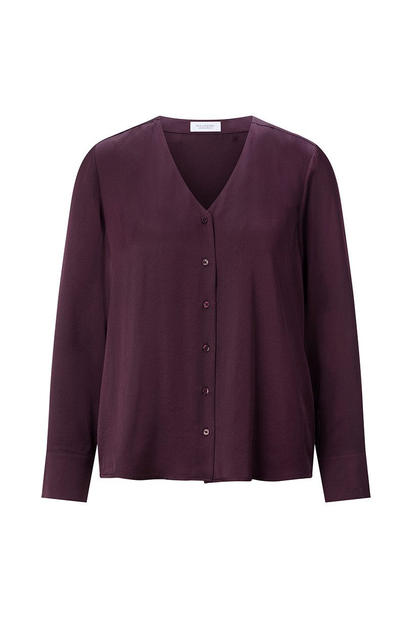 RICHROYAL Hemdbluse Satin Blouse mulberry