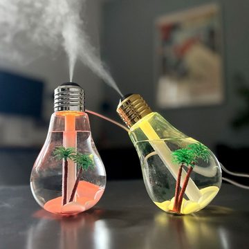 LA VAGUE Luftbefeuchter HYGRO luftbefeuchter, Luftbefeuchter mit wechselndem Licht in 7 Farben und USB-Anschluss