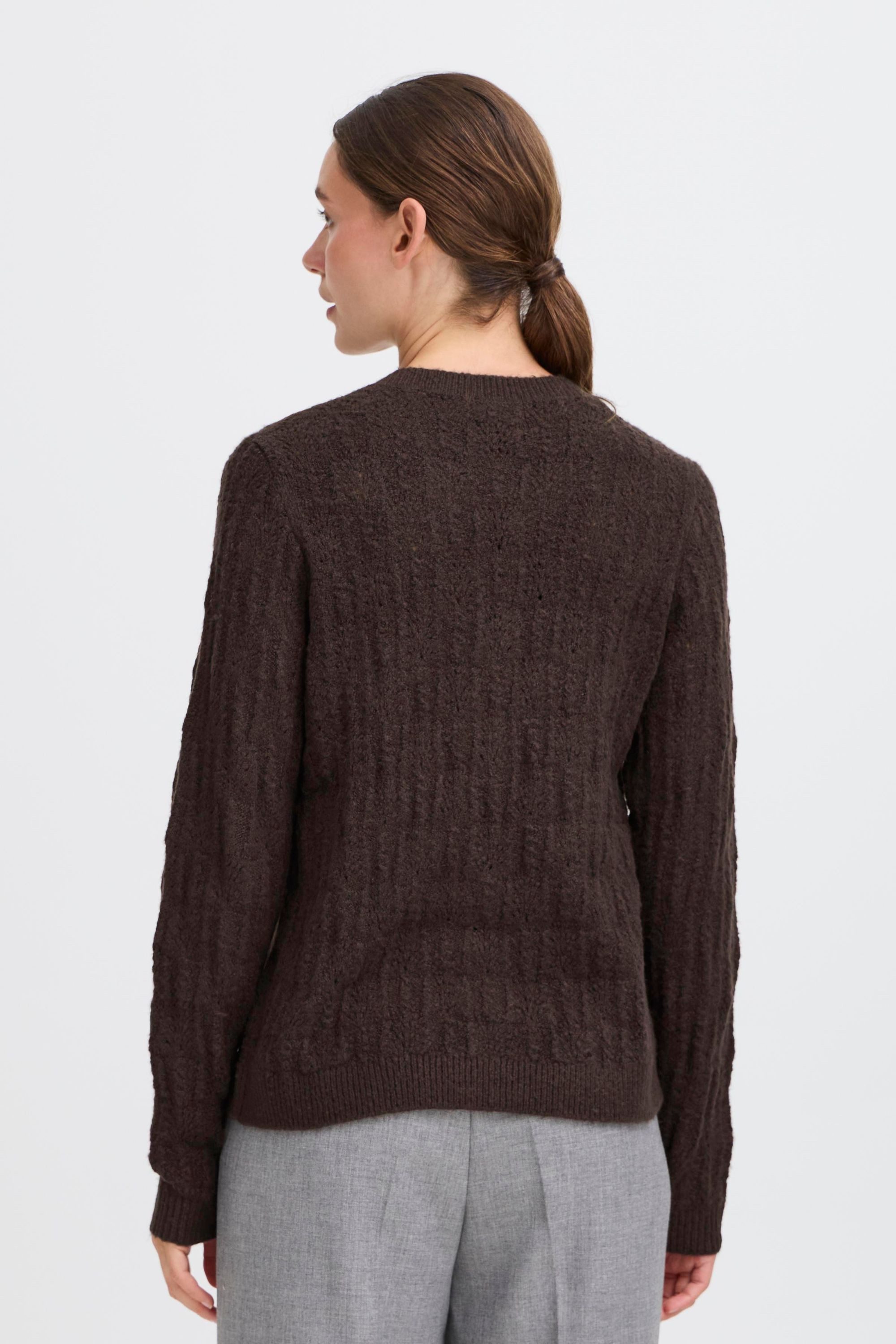 OXMO Strickjacke OXSinva Süßer Cardigan mit Strickmuster