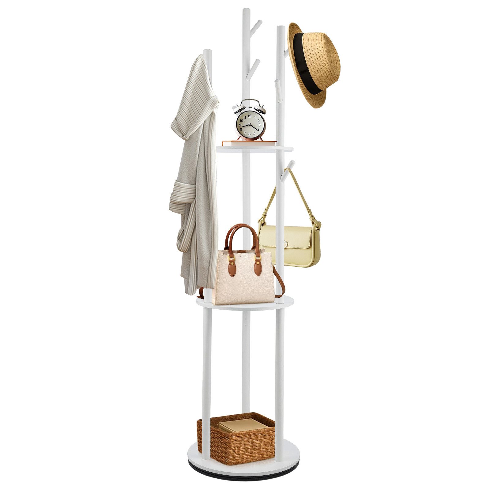 Youyijia Garderobenständer Garderobenständer Drehbarer Kleiderstände 9 Hake günstig online kaufen