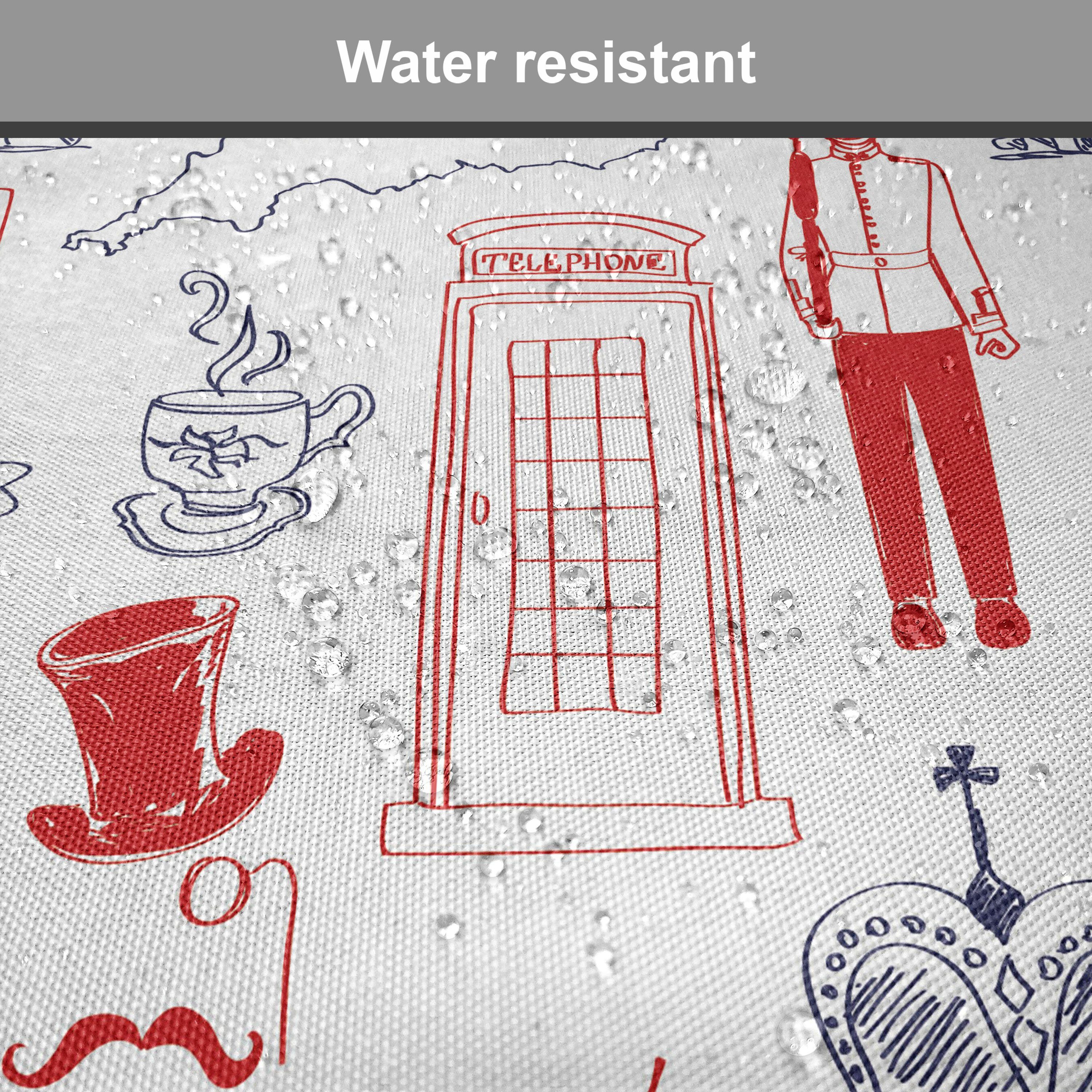 Sketch Dekoratives London Stuhlkissen Britische wasserfestes Riemen Kissen für Küchensitze, Kultur Abakuhaus mit