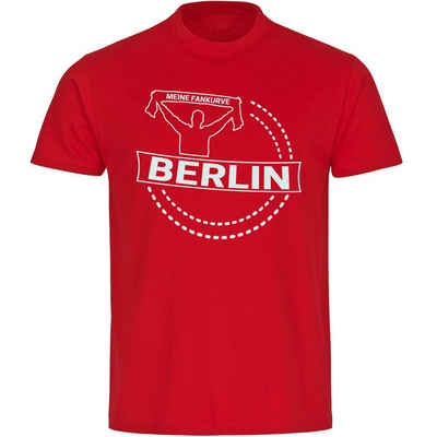 multifanshop T-Shirt Herren Berlin rot - Meine Fankurve - Männer