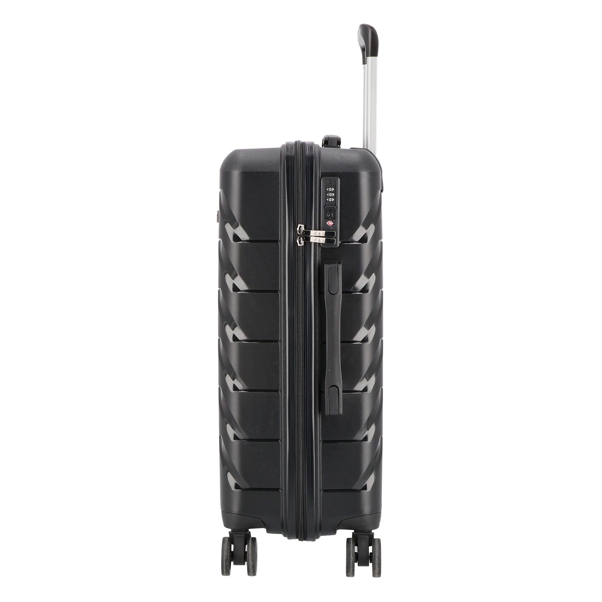 D&N Hartschalen-Trolley Travel Line, 4 Rollen, Polypropylen