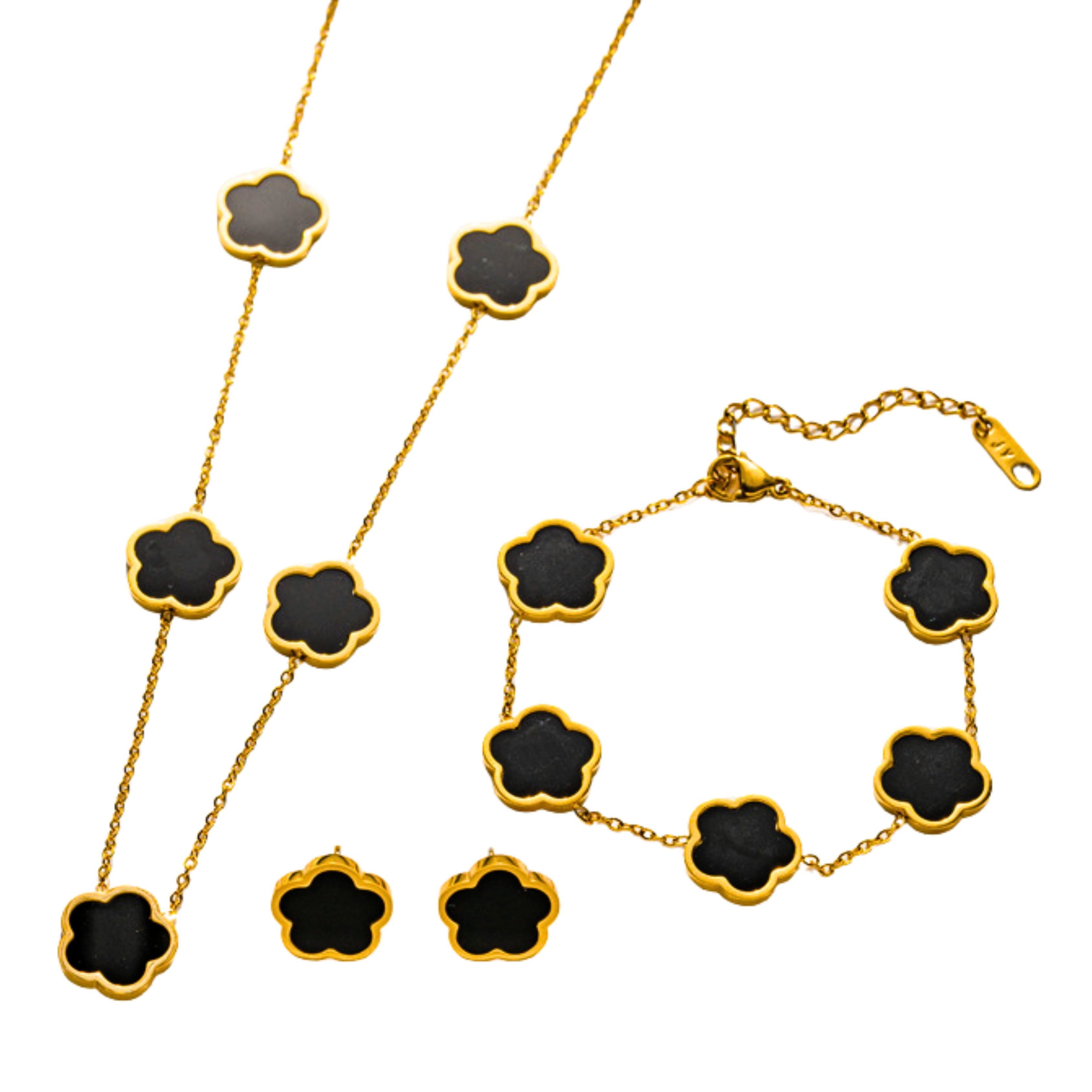 GOLDKLEIN Schmuckset Blume Schmuck Set Gold günstig online kaufen