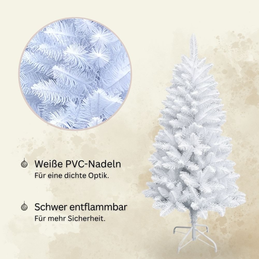 RS Trade Künstlicher Weihnachtsbaum Weihnachtsbaum „Snowflake“ PVC 1015