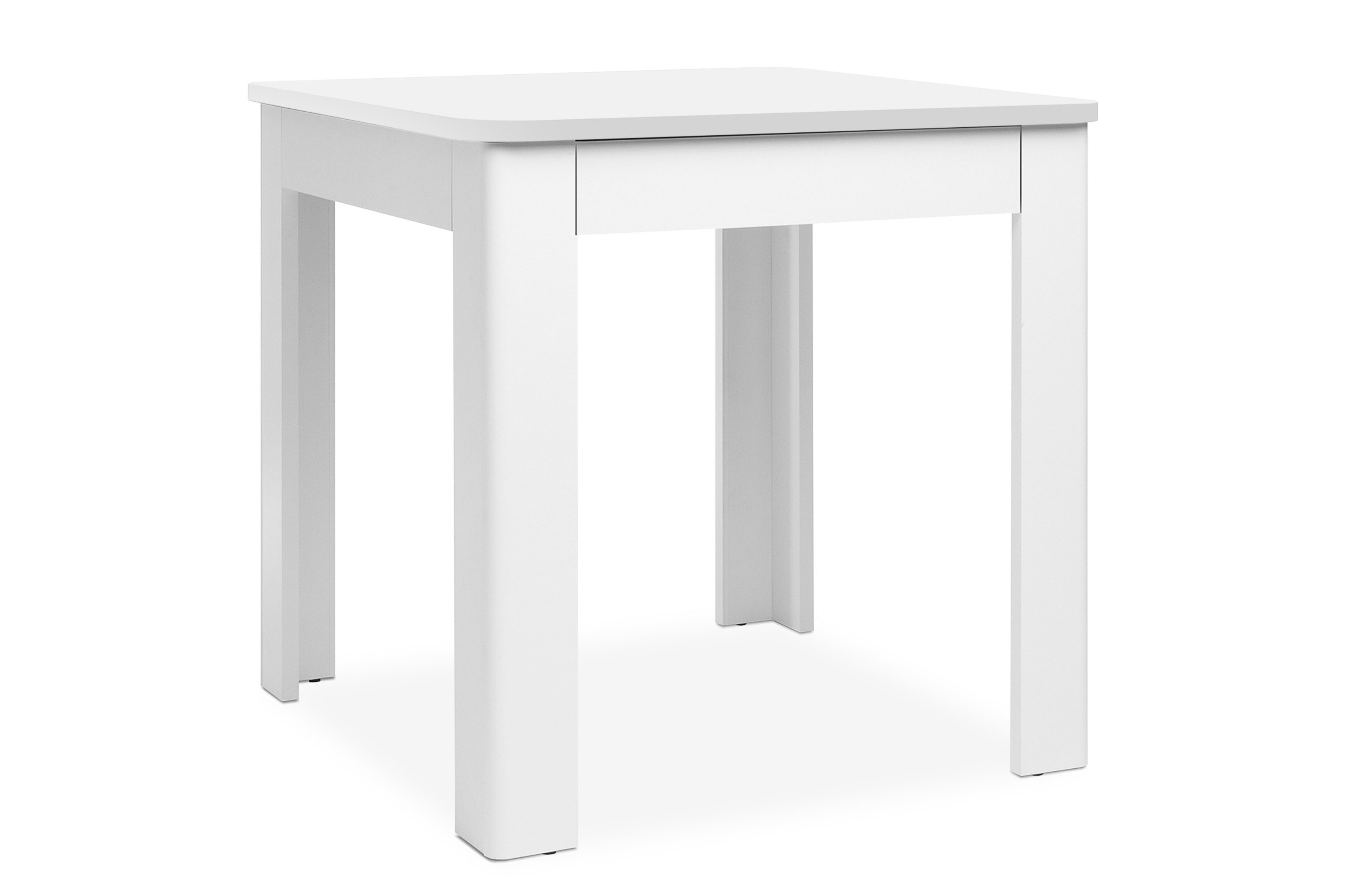 freiraum Esstisch Oslo, mit Schublade, in Weiß - 80x77x80cm (BxHxT)