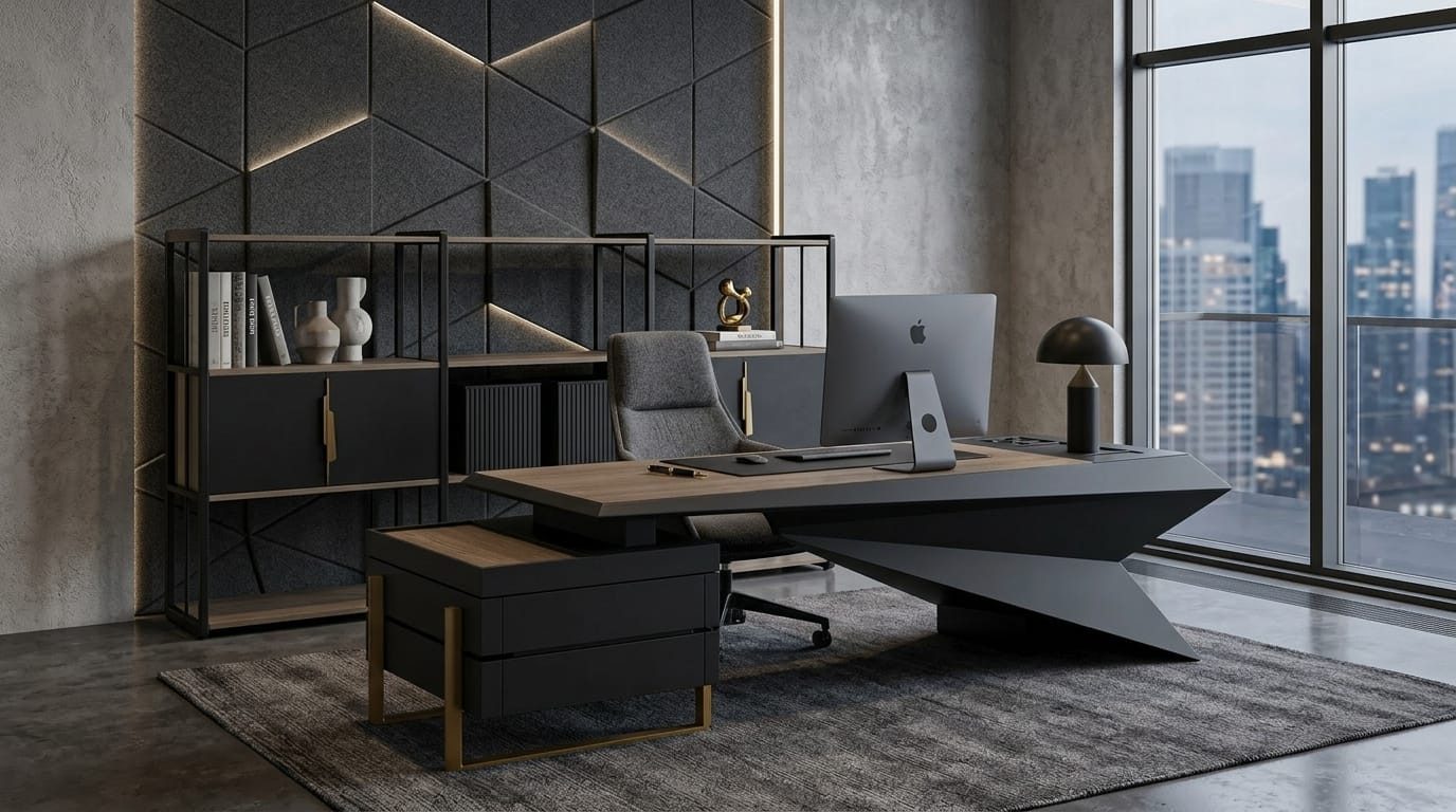 JVmoebel Büromöbel-Set Modern Office Set Büro Schreibtisch Bücherregal Design, Made in Europa