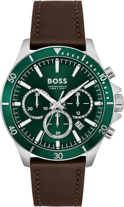 BOSS Chronograph TROPER, 1514098, Quarzuhr, Herrenuhr, Armbanduhr, Stoppfunktion, Datum