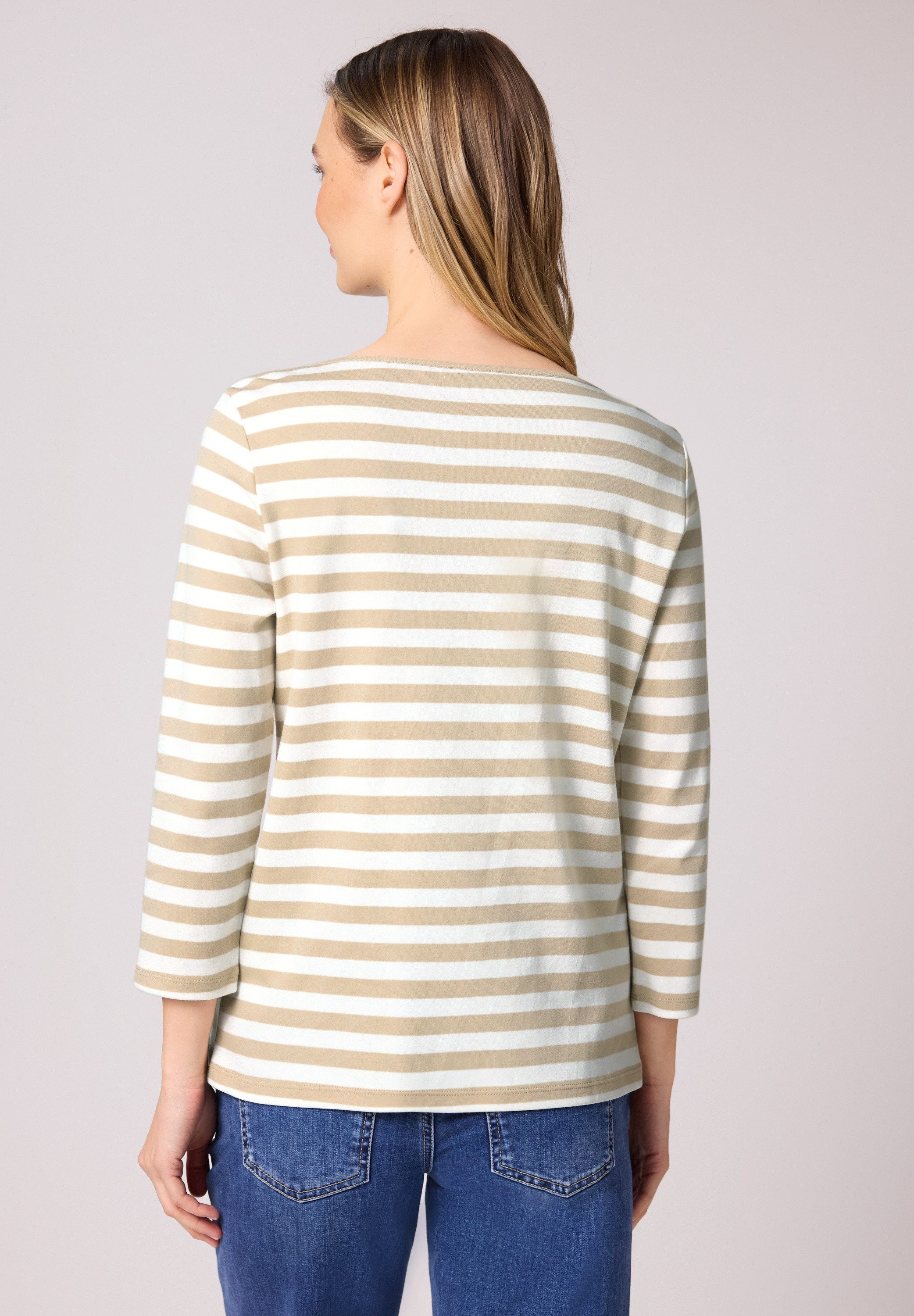 STREET ONE 3/4-Arm-Shirt aus reiner Baumwolle