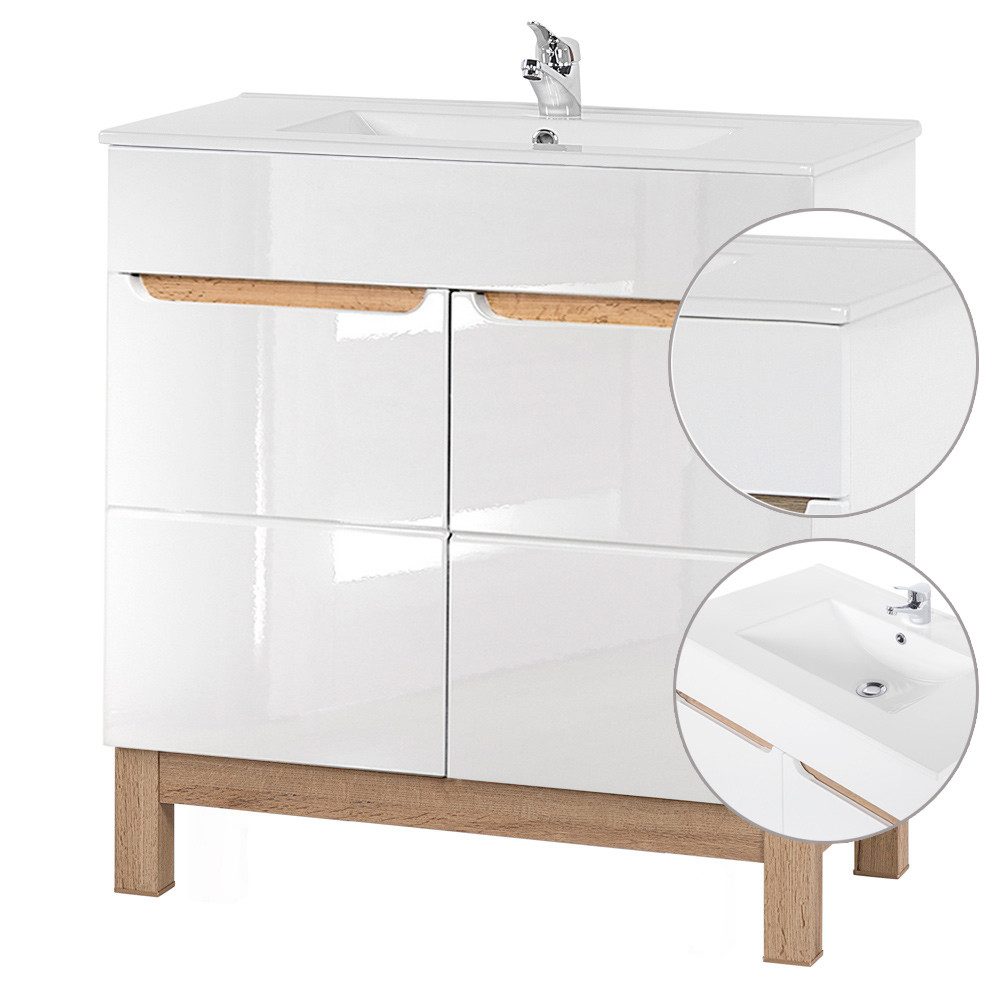 Lomadox Waschtisch SOLNA-56, inkl. 81 cm günstig online kaufen