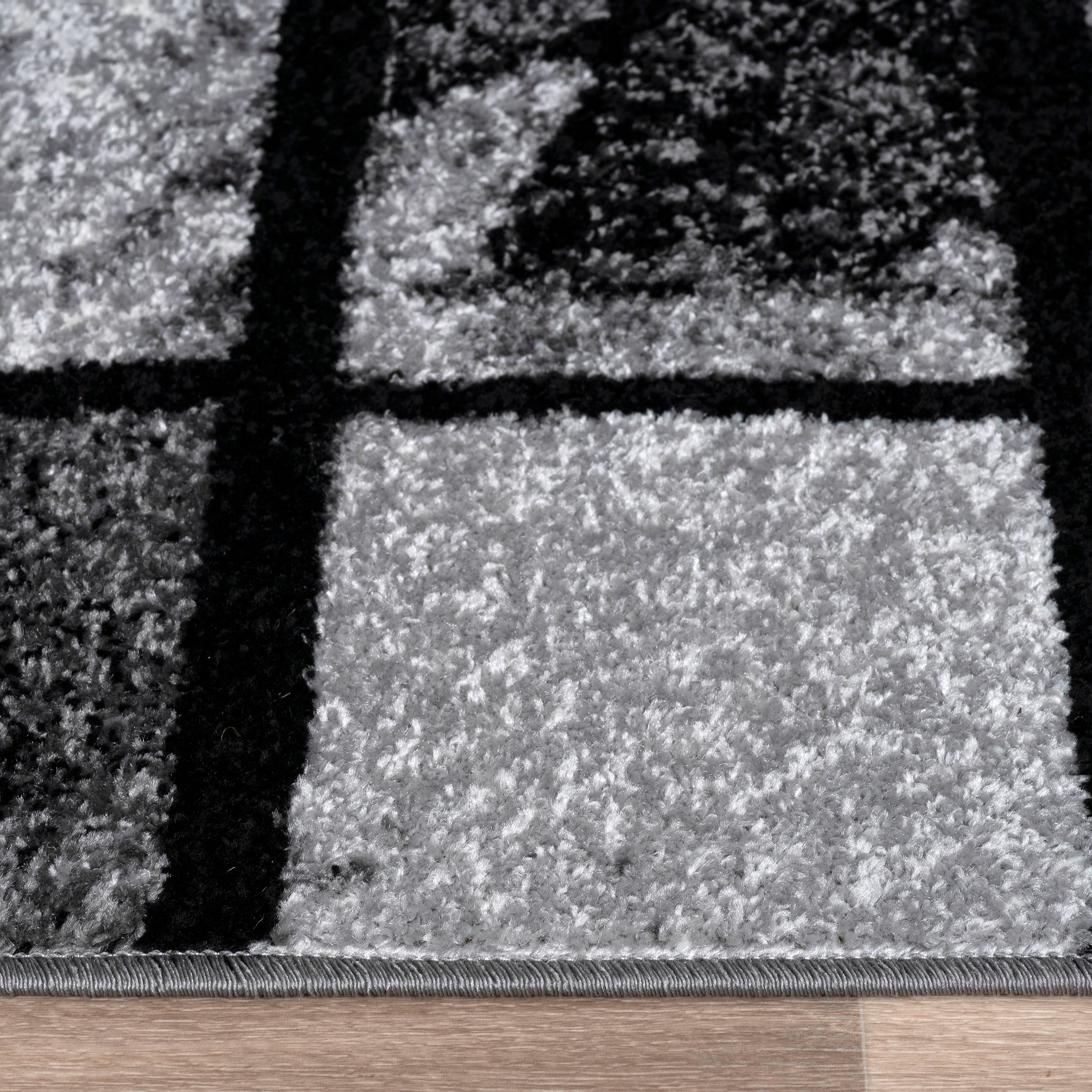 Paco Home Teppich Mondial 101, rechteckig, Höhe: 13 mm, Kurzflor, modernes abstraktes Design
