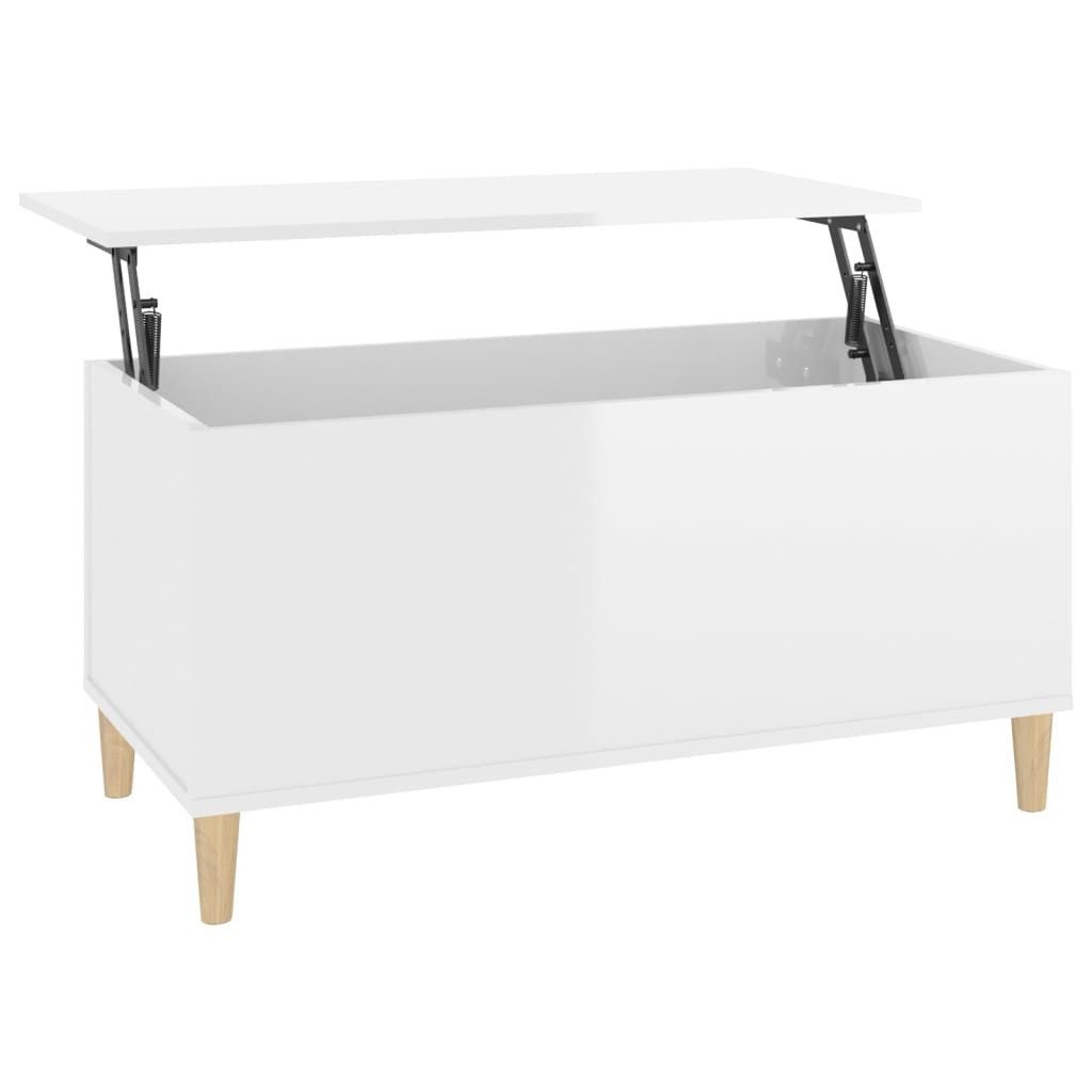 vidaXL Couchtisch Couchtisch Hochglanz-Weiß 90x44,5x45 cm günstig online kaufen